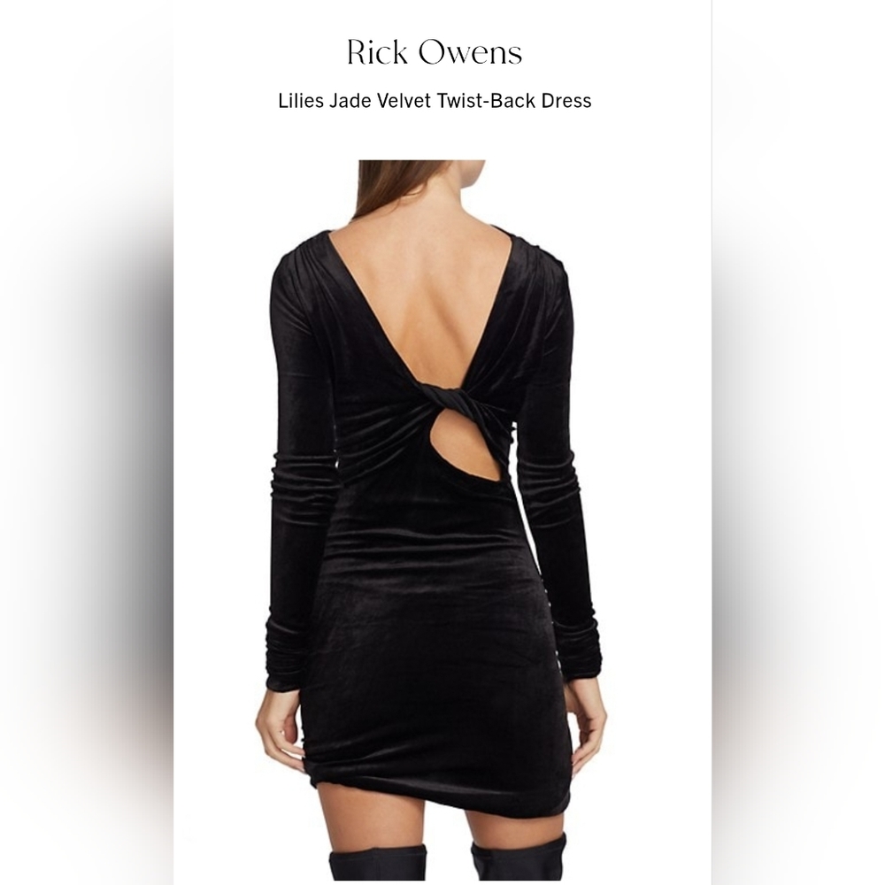 Rick Owens Velvet dress - Picture 2 of 4